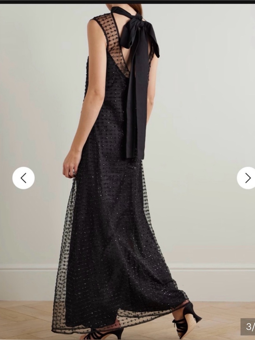STAUD Stardust Onyx Black Beaded Maxi Dress - Picture 5 of 5